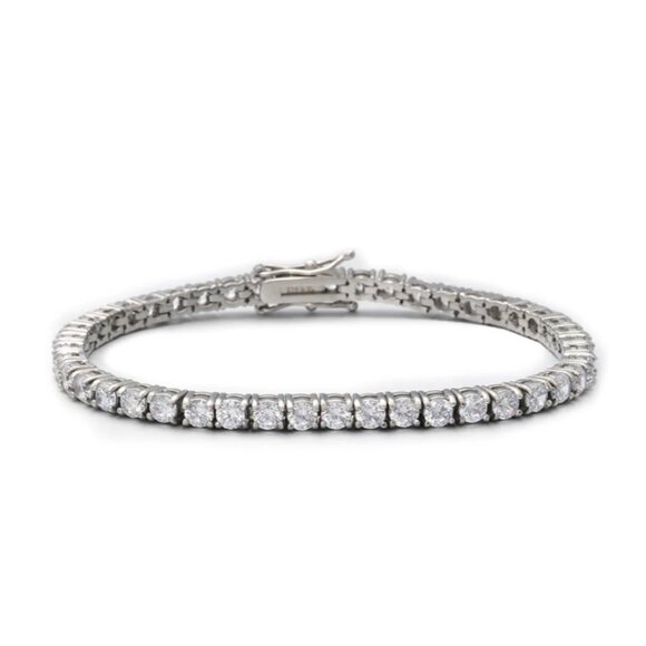 5mm Round Cut Diamond Tennis Bracelet - Picture 1 of 3